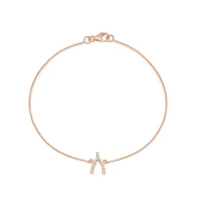 Diamond Mini Wishbone Bracelet