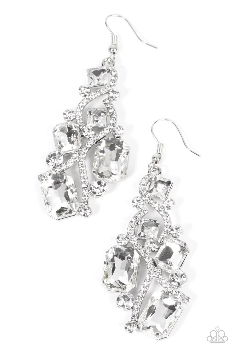 Earrings Interstellar Illumination - White E2377