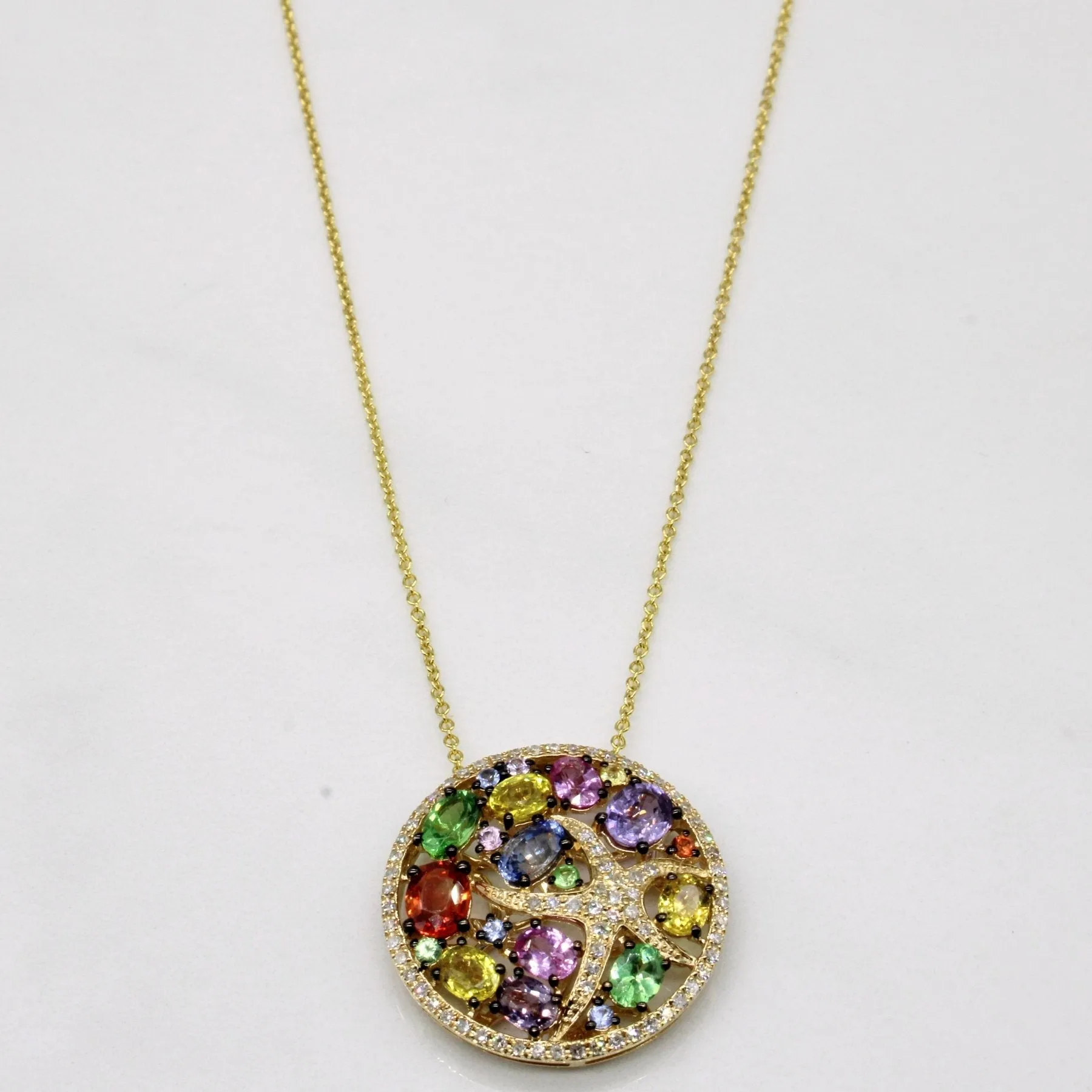 'EFFY' Seaside 14k Yellow Gold Multi Gem Necklace | 2.07ctw | 18"