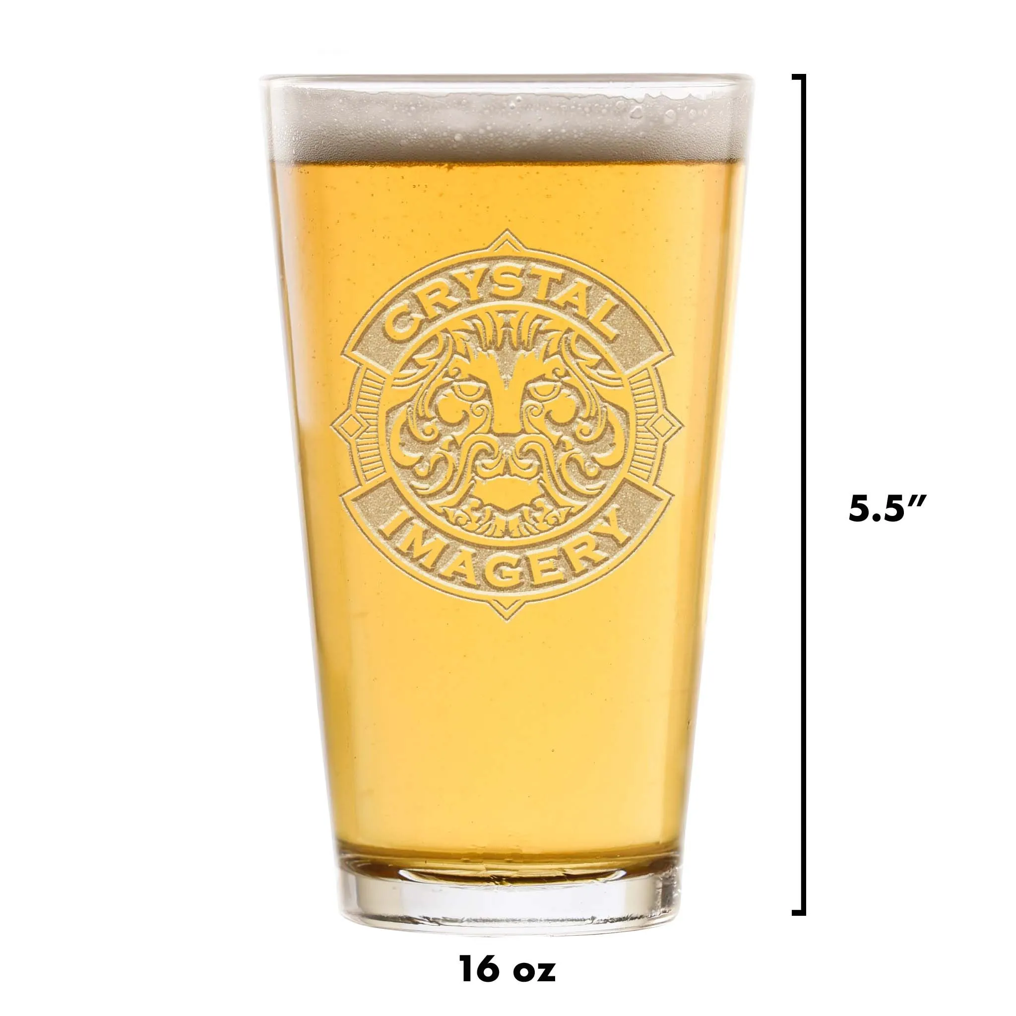Eiffel Tower Engraved Pub Pint Glass