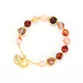 Elegant Sterling Silver Crystal Pearl Bracelet