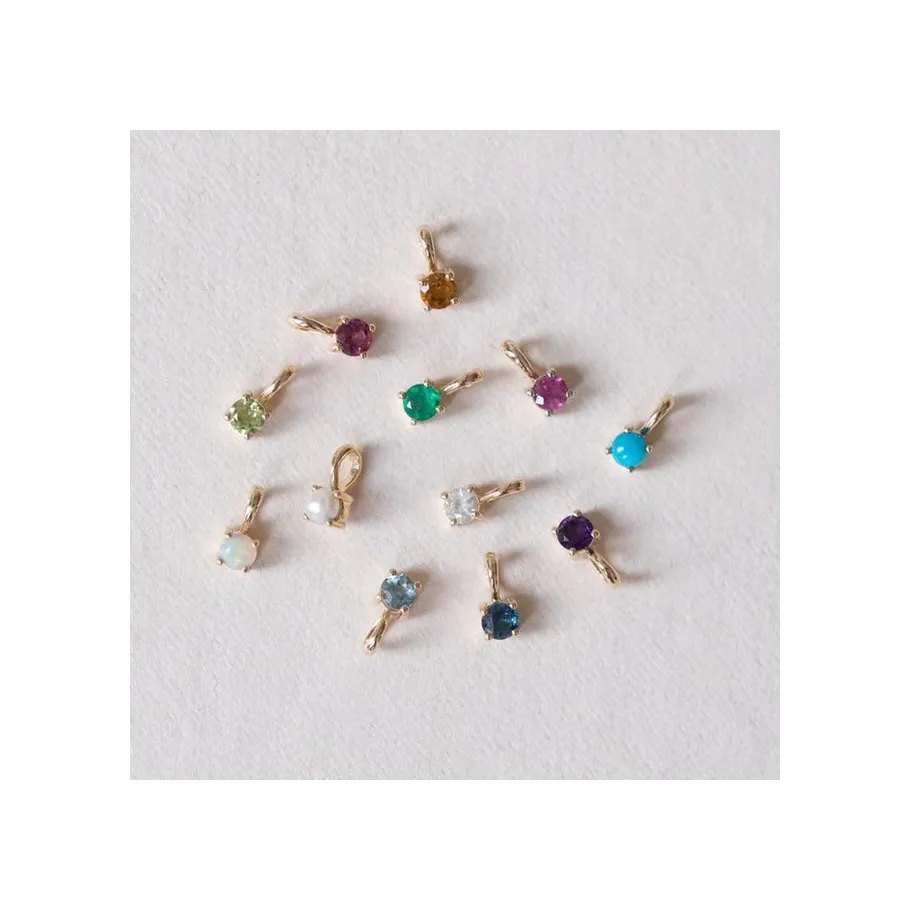 Element Gemstone Charm | 14k