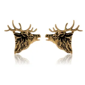 Elk Head Stud Earrings
