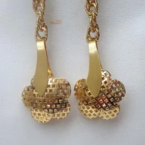 Elongated Flower Party African Nigerian No Necklace Earring Jewellery