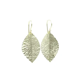 Erin Gray Cabo Single Leaf Earring in Gold Foil