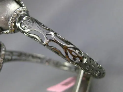 ESTATE EXTRA LARGE 1.68CT 14K BLACK GOLD 3D HANDCRAFTED FILIGREE BANGLE BRACELET