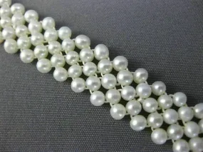 ESTATE WIDE & LONG AAA SOUTH SEA PEARL 14K YELLOW GOLD MULTI ROW BRACELET #26195