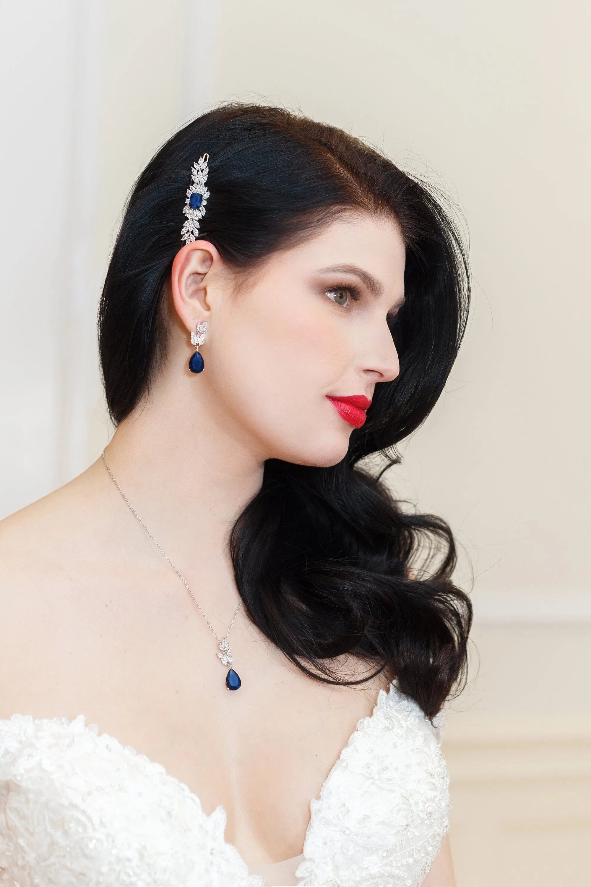 Evelyn Sapphire Blue Earrings