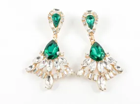 Fancy Chandelier Green Fashion Earrings