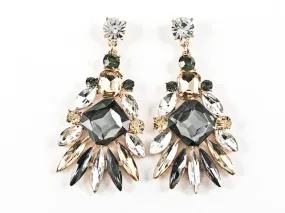 Fancy Chandelier Grey Color Fashion Earrings