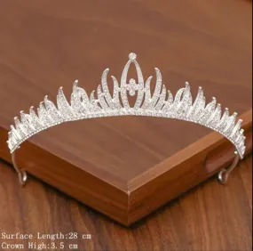 Feathered Setting Wedding Tiara