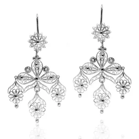 Filigree Ribbon Chandelier Earrings