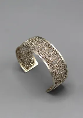 Filigree Tibetan Sterling Silver Bracelet