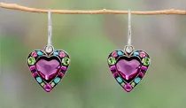 Firefly Jewelry Rose Heart Earrings-7557ROSE