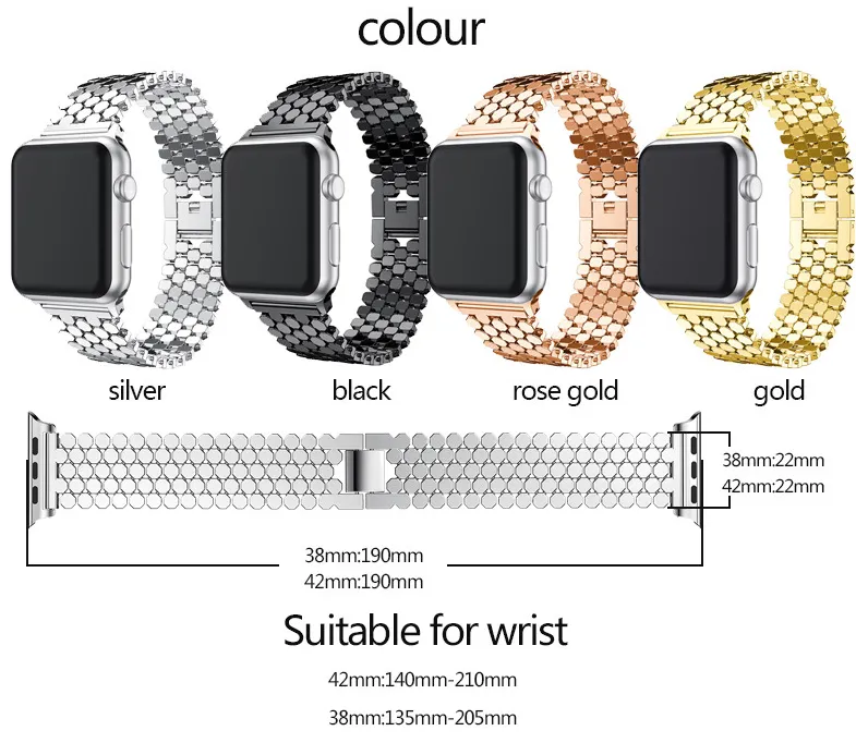 Fish scale stainless steel metal strap