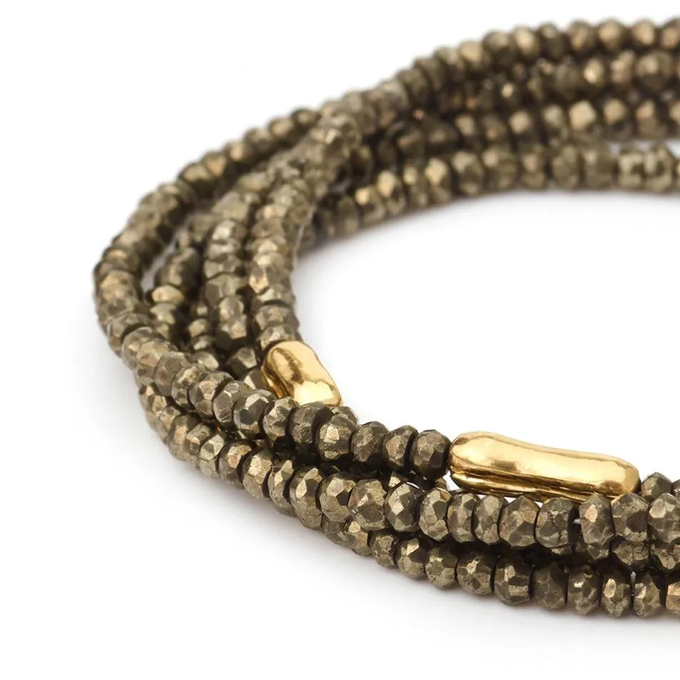 Five Gold Accent Gemstone Wrap , 18K Yellow Gold