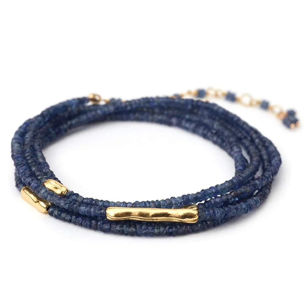 Five Gold Accent Gemstone Wrap , 18K Yellow Gold
