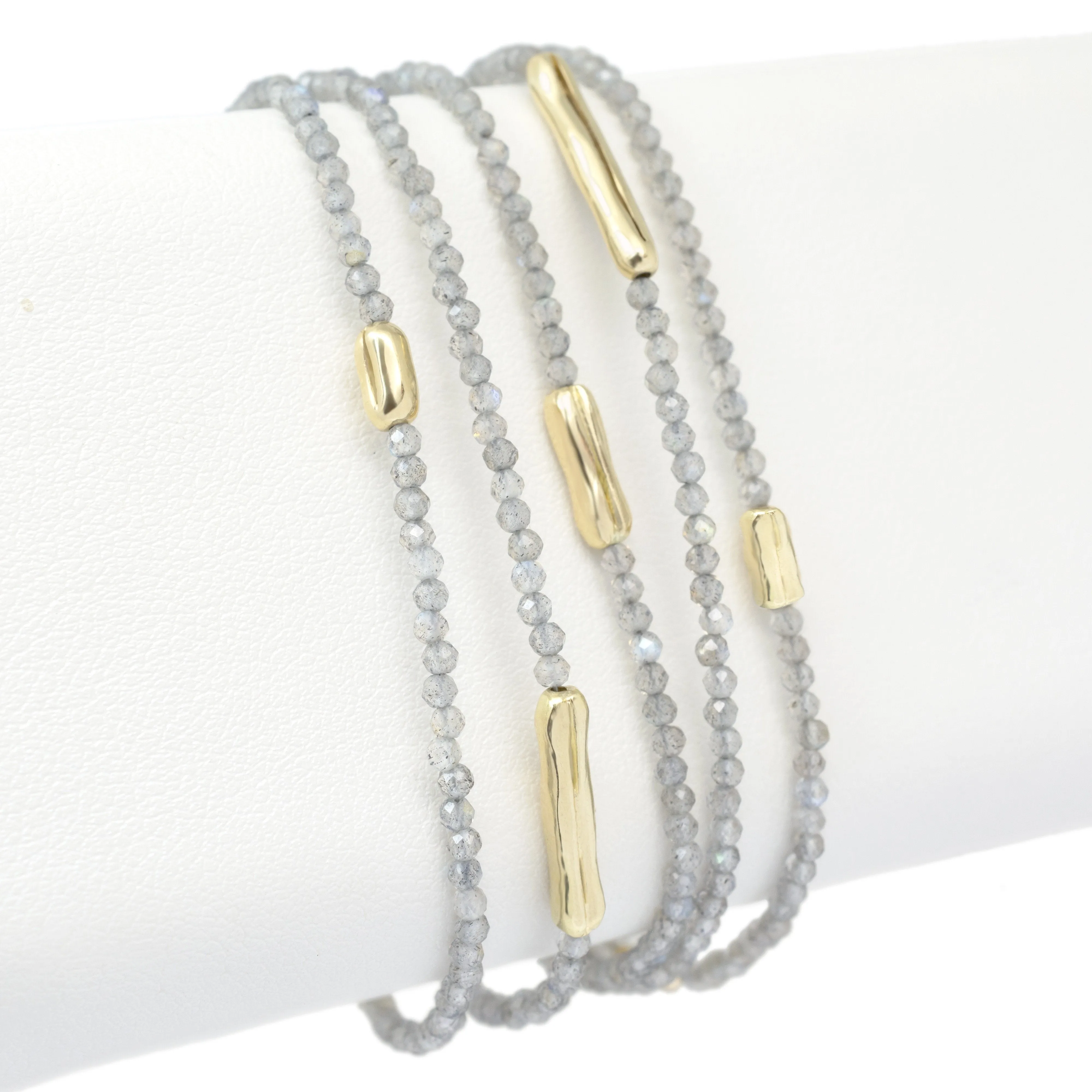 Five Gold Accent Gemstone Wrap , 18K Yellow Gold