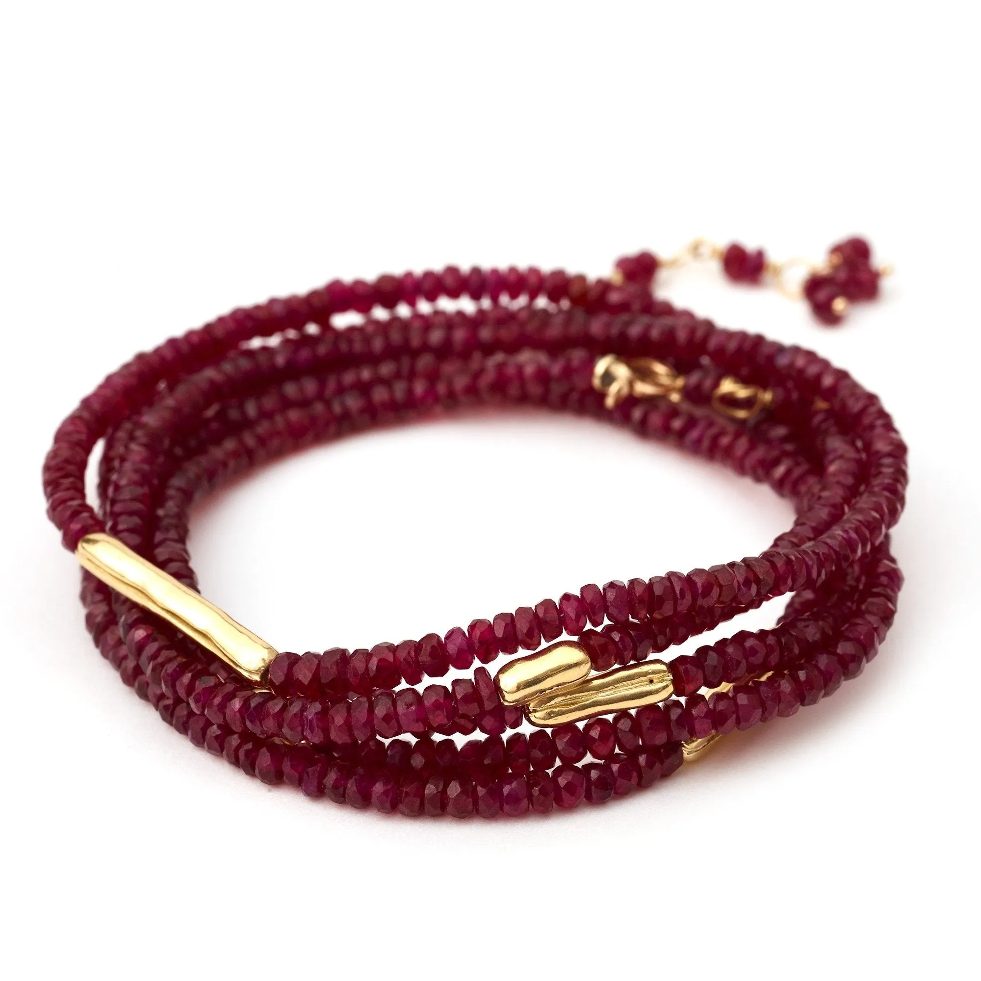 Five Gold Accent Gemstone Wrap , 18K Yellow Gold