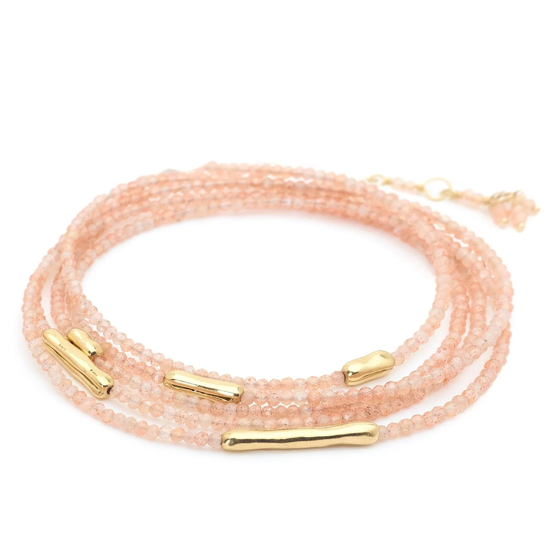 Five Gold Accent Gemstone Wrap , 18K Yellow Gold