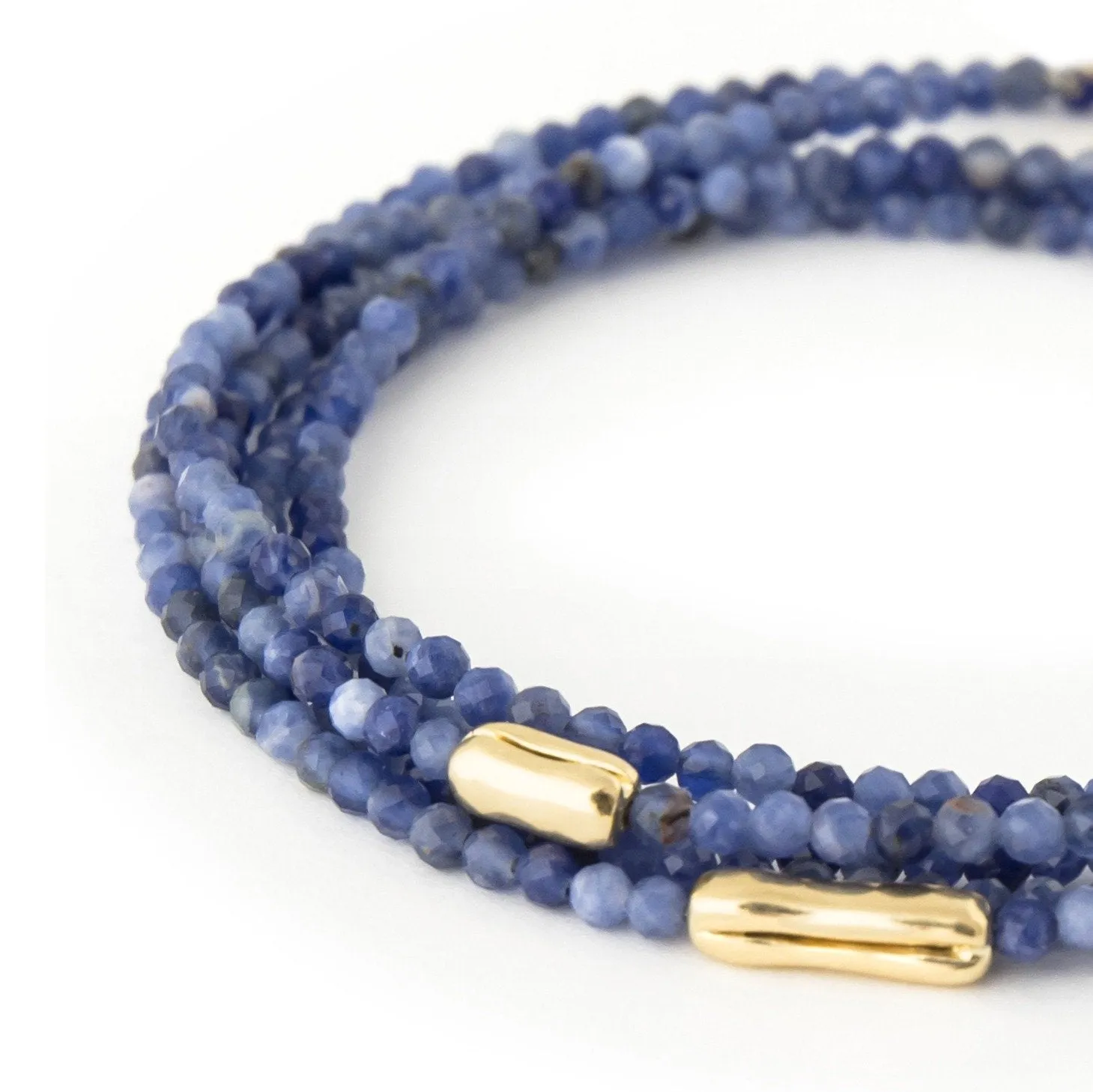 Five Gold Accent Gemstone Wrap , 18K Yellow Gold