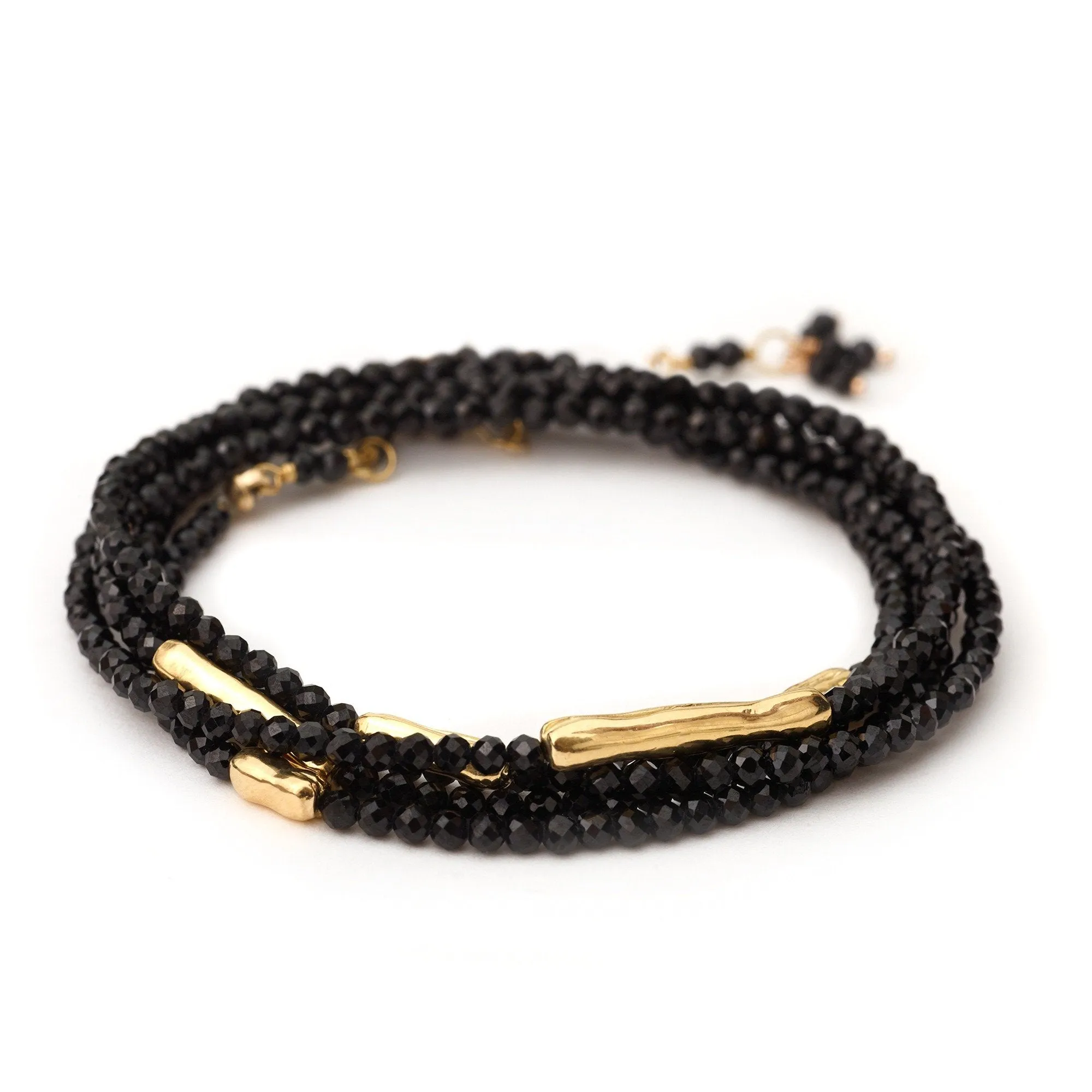 Five Gold Accent Gemstone Wrap , 18K Yellow Gold