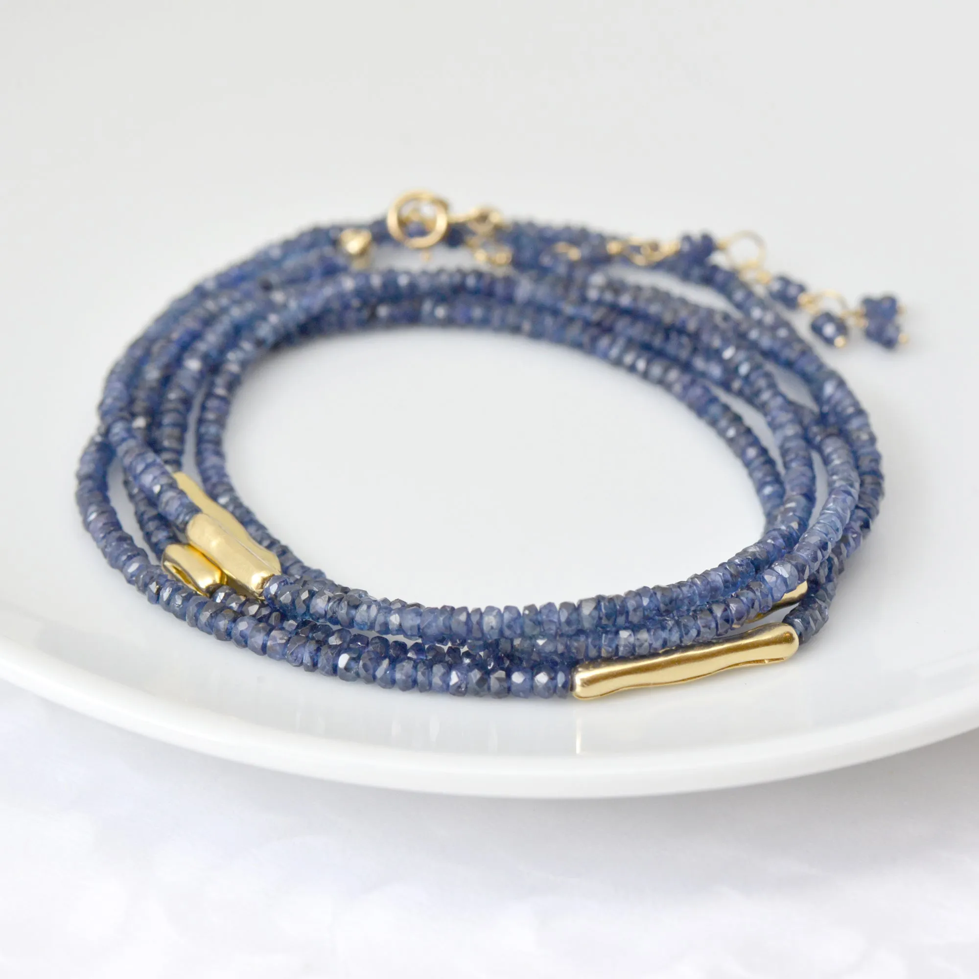 Five Gold Accent Gemstone Wrap , 18K Yellow Gold