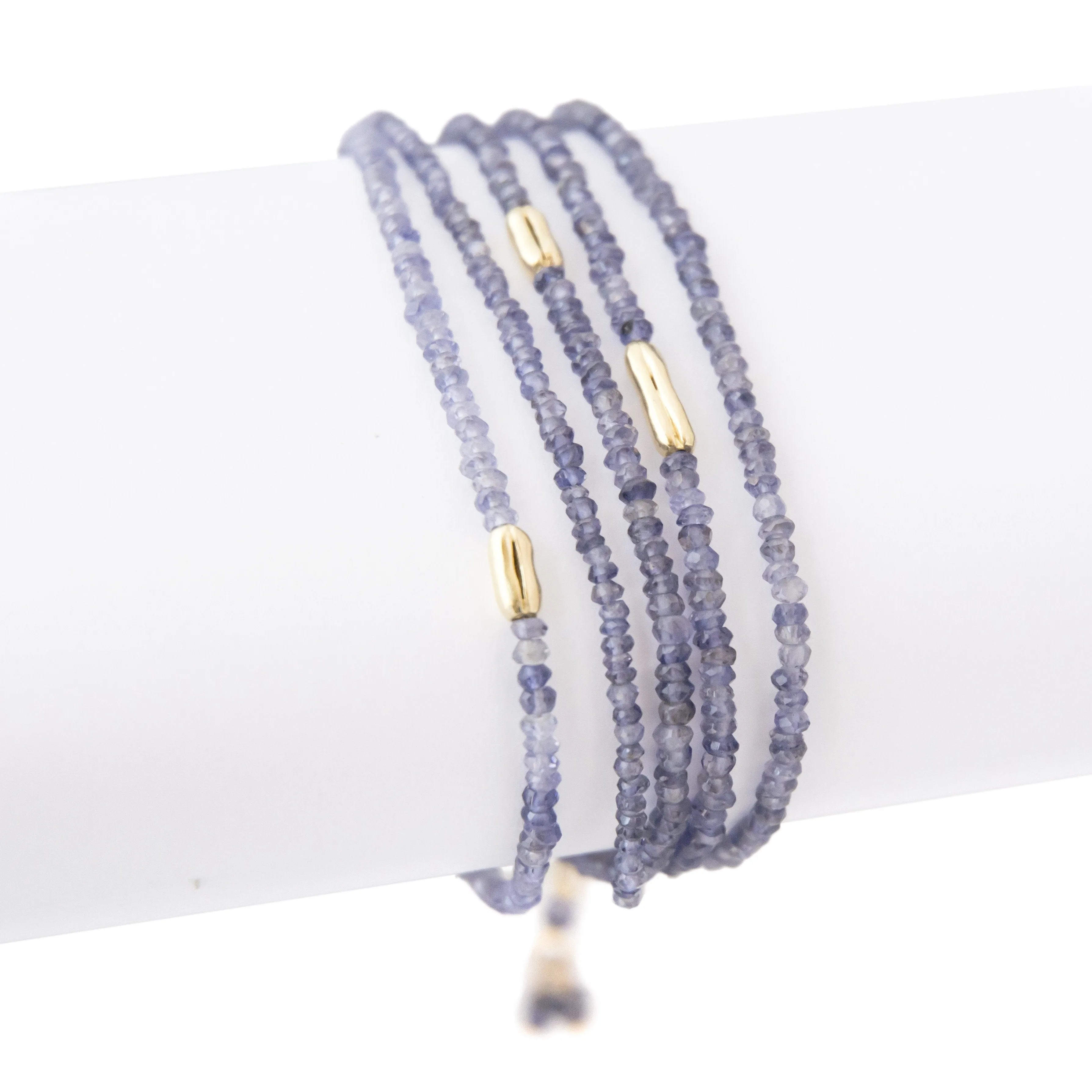 Five Gold Accent Gemstone Wrap , 18K Yellow Gold