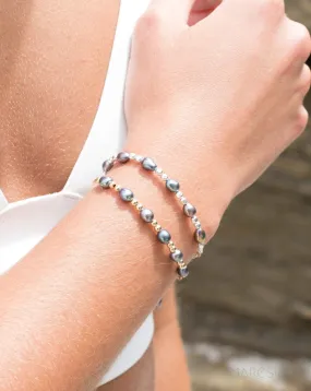 Fresh Water Peacock Pearl Bracelet ~ Gold Filled or Sterling Silver 925 ~ MB009
