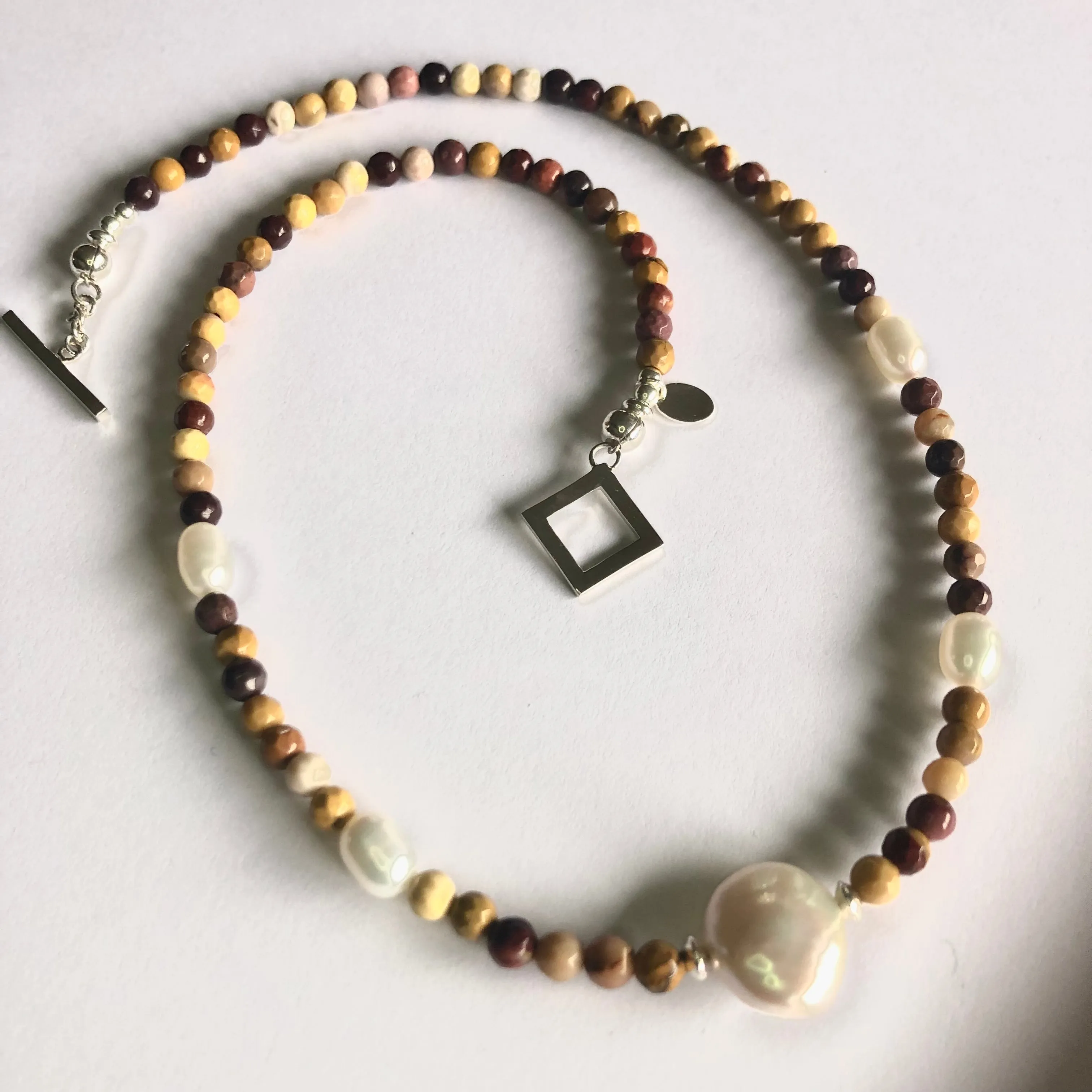 FW Pearl and Gemstone Bead Necklace Ai5