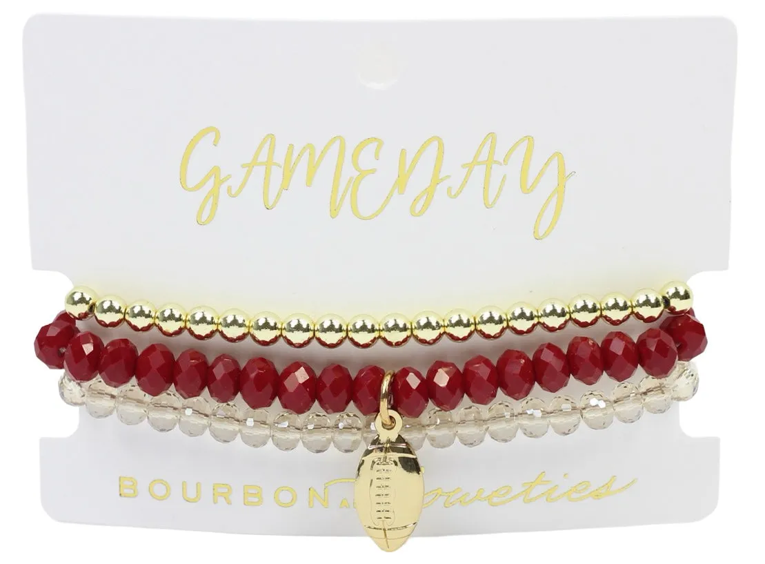 Gameday Stretchy Stack - Garnet   Gold