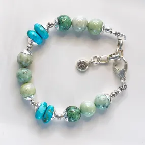 Garnet & Turquoise Bracelet