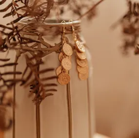 Gold Anatolian Boho Earrings - "Turkish Coins"
