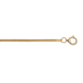 Gold Finish Flat Curb Watch Chain