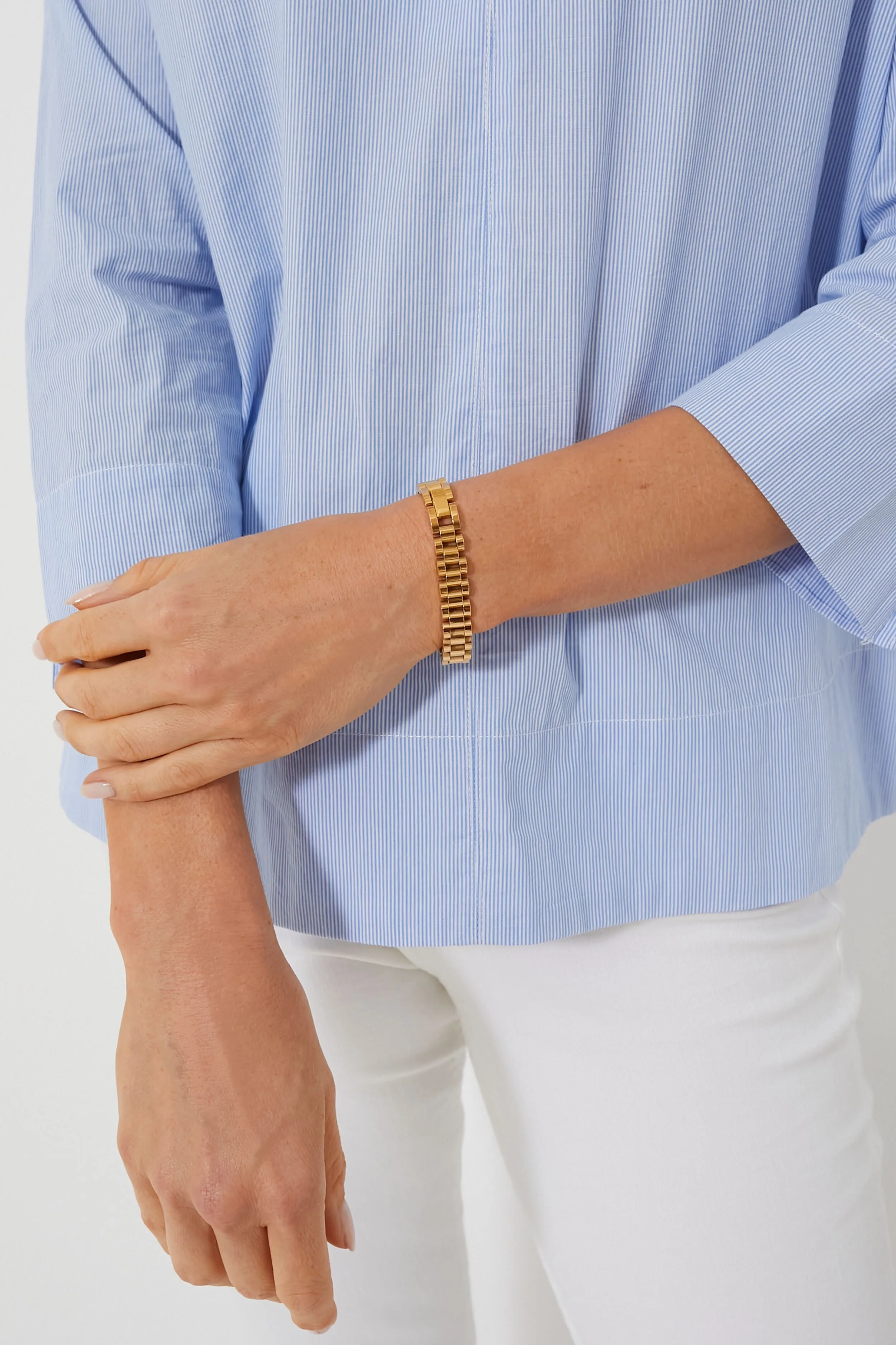 Gold Thin Time Bracelet