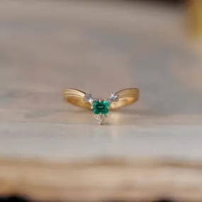 grace line tiara ring エメラルドティアラリング