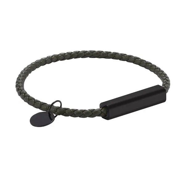 Green Faux Leather Magnetic Bracelet (Circumference 19.5cm) 綠色人造皮革磁扣手鍊 (鍊長 19.5cm) KJBR16086