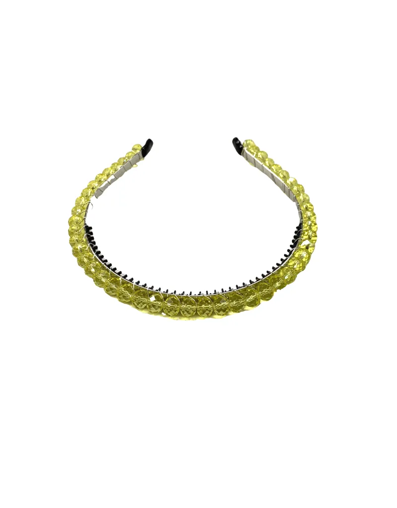 Halo Luxe Crystal Tiara - Lemon