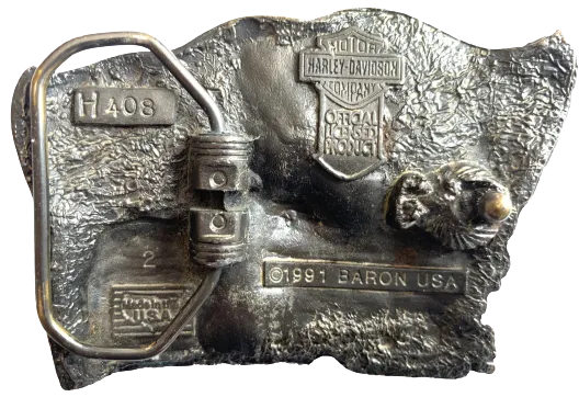 Harley Davidson Freedom to Ride Gold Belt Buckle