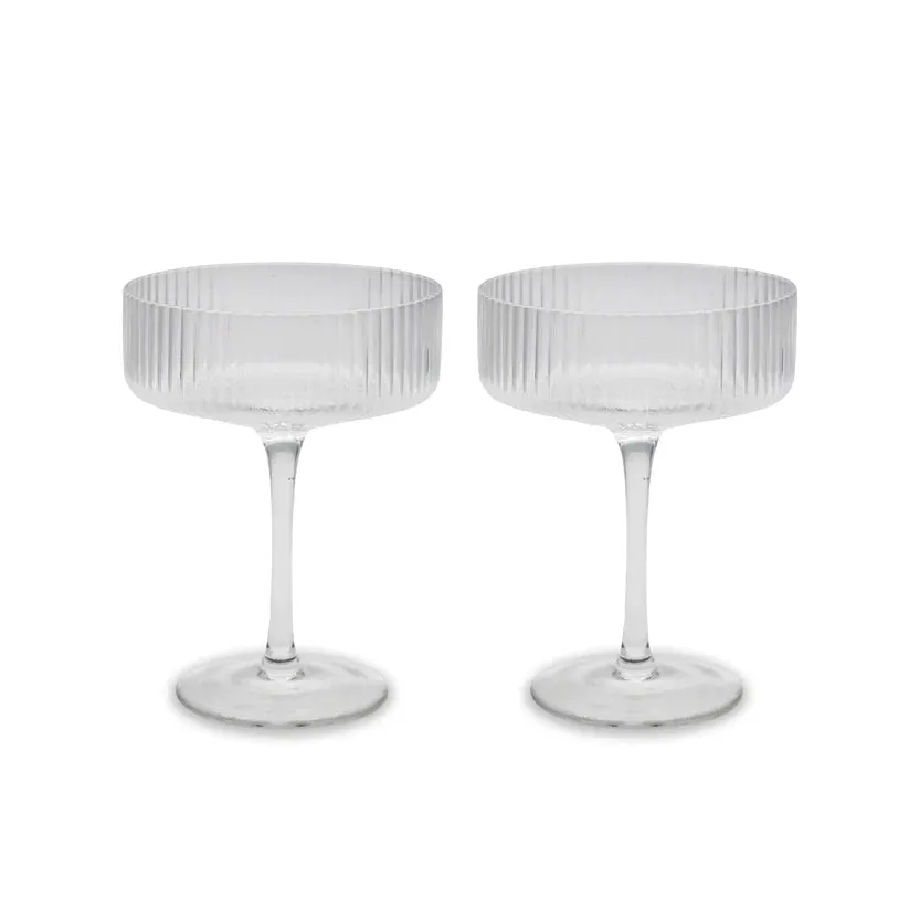 Hazel Ribbed Coupe Glass