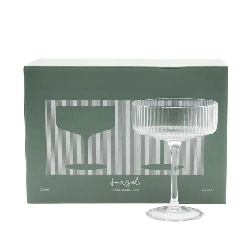 Hazel Ribbed Coupe Glass