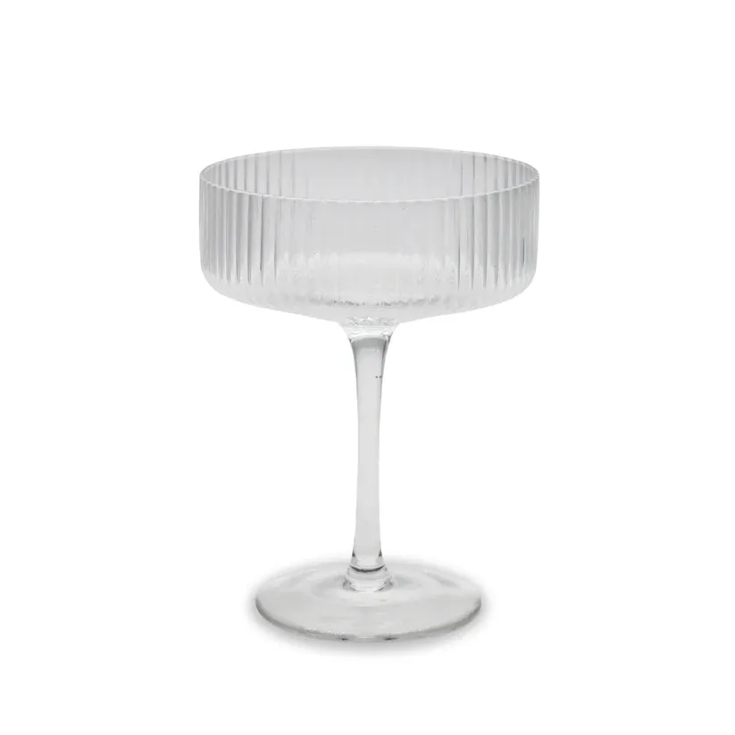 Hazel Ribbed Coupe Glass