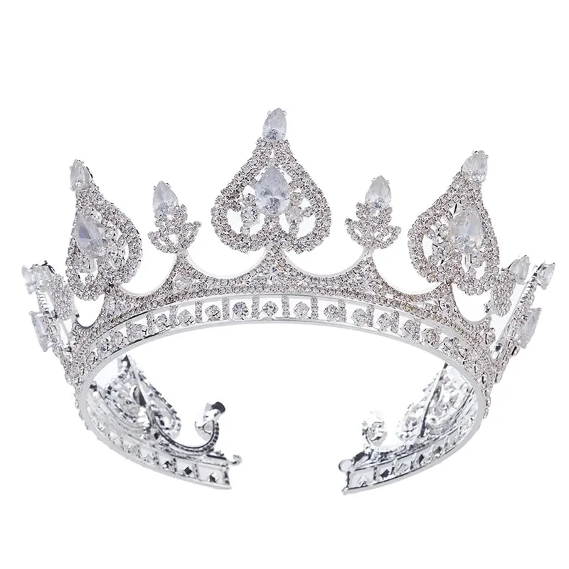 Hearts of Luxury Elegant Cubic Zirconia Crown - High-Quality Zircon