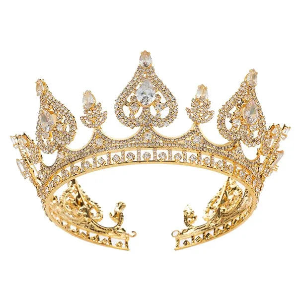 Hearts of Luxury Elegant Cubic Zirconia Crown - High-Quality Zircon