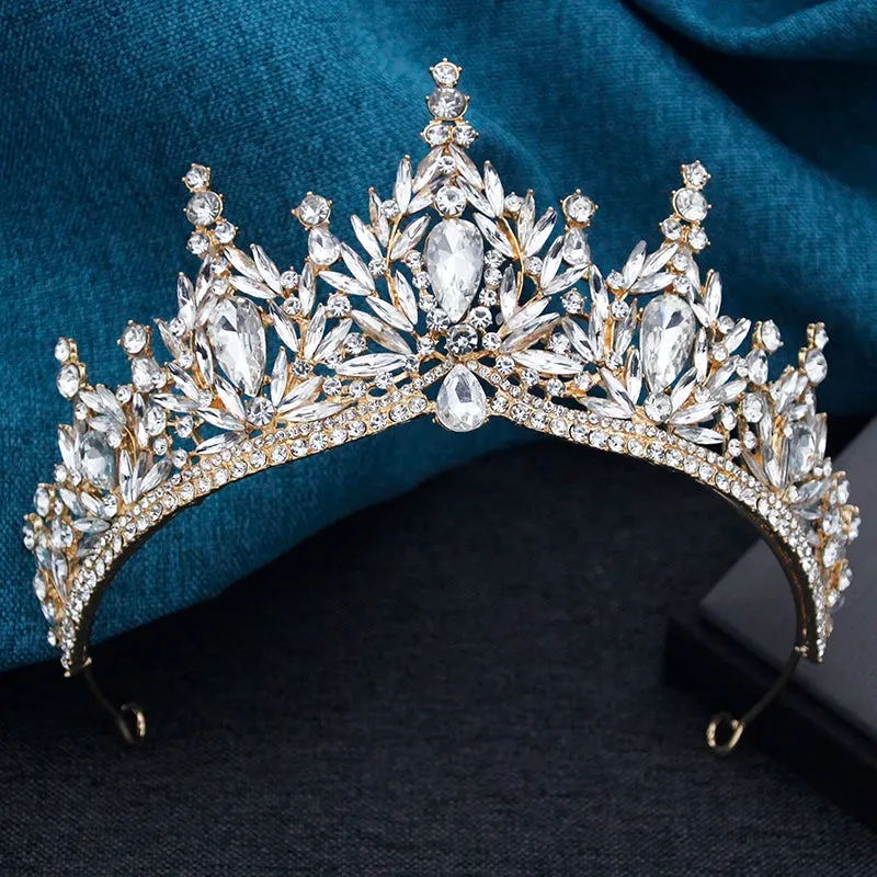 High Point Royal Queen Tiara Crowns Wedding Party Birthday  Jewelry Accessories