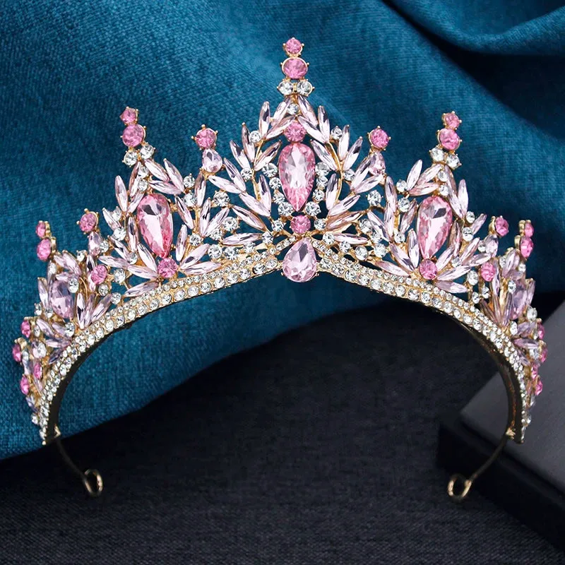 High Point Royal Queen Tiara Crowns Wedding Party Birthday  Jewelry Accessories