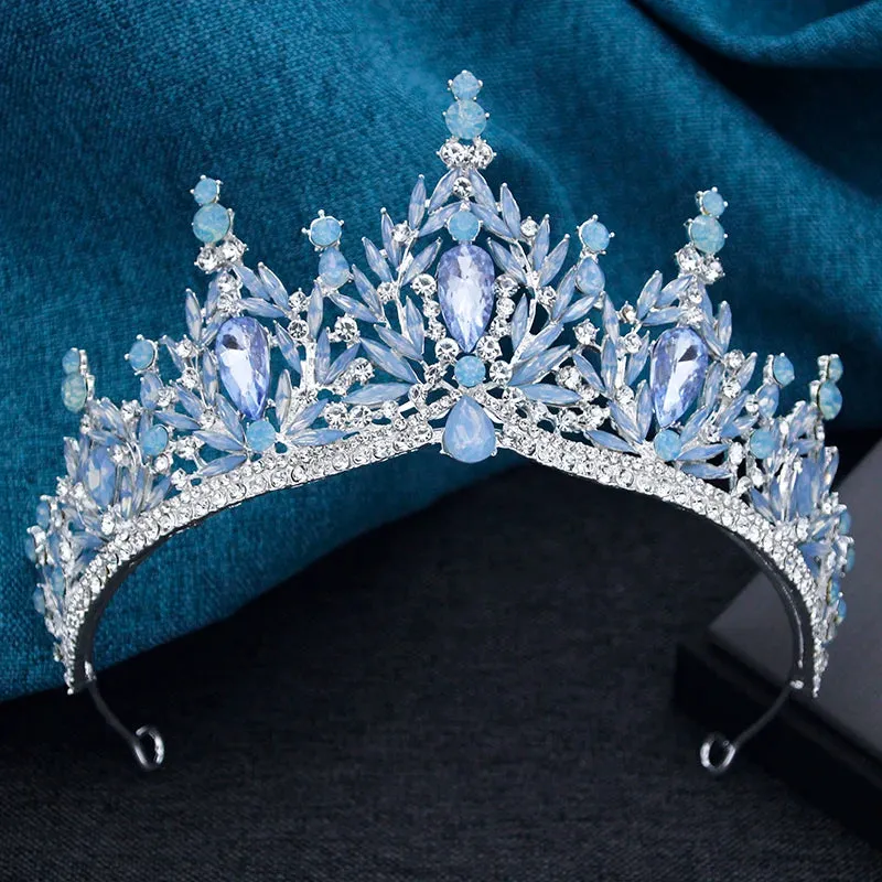 High Point Royal Queen Tiara Crowns Wedding Party Birthday  Jewelry Accessories