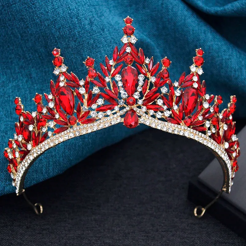 High Point Royal Queen Tiara Crowns Wedding Party Birthday  Jewelry Accessories