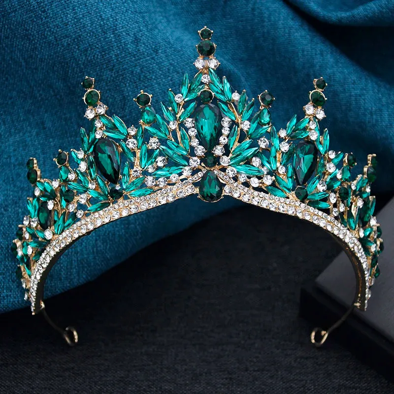 High Point Royal Queen Tiara Crowns Wedding Party Birthday  Jewelry Accessories