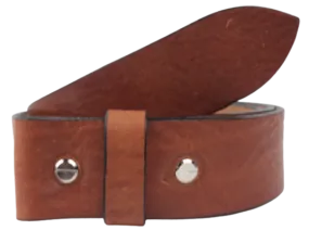 Interchangeable 1 Inch (25mm) Leather Belt Strap in Dark Tan Chicago Screws